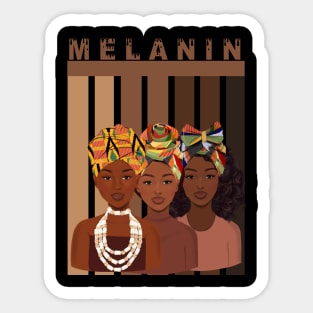 Melanin Queens Beautiful Shades Sticker